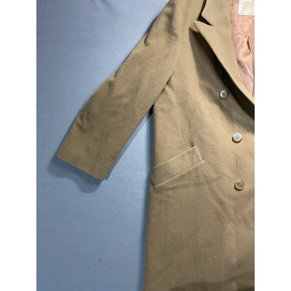 Vintage Pendleton Vintage 100 Virgin Wool Classic Tan Trench Jacket Coat Size 18 - Picture 3 of 9